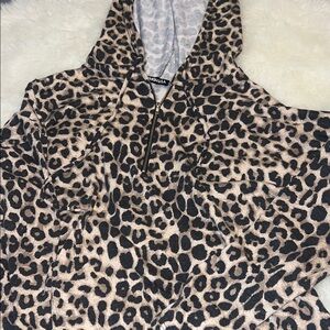 Heimish USA Leopard Print Zip-Up Hoodie Women’s medium